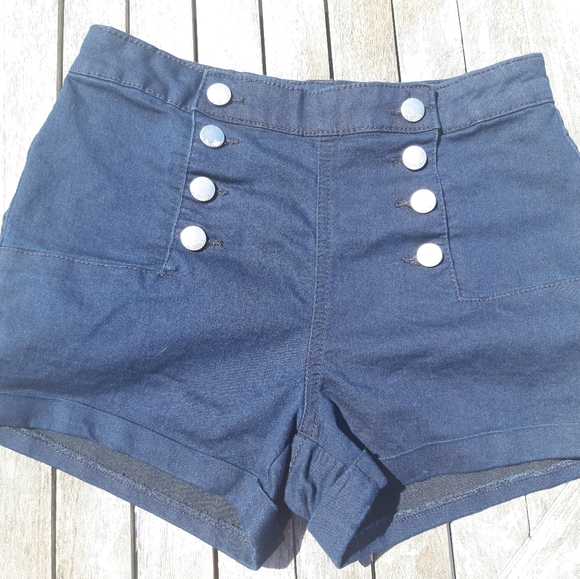 High waist double button sailor shorts - Picture 1 of 3